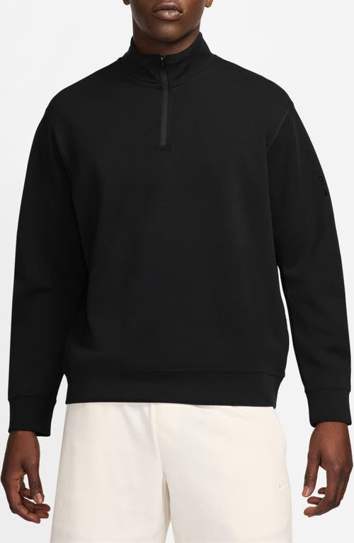 Nike Men's 24.7 Impossiblysoft Dri-fit 1/2-zip Top In Black/dk Smoke Grey