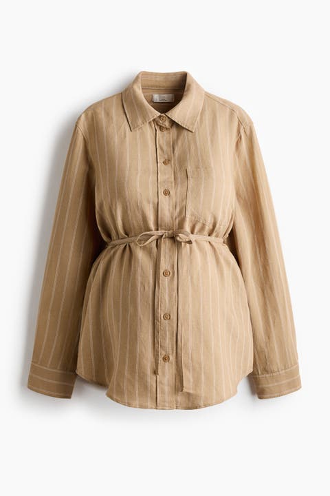 Mama Linen-blend Shirt