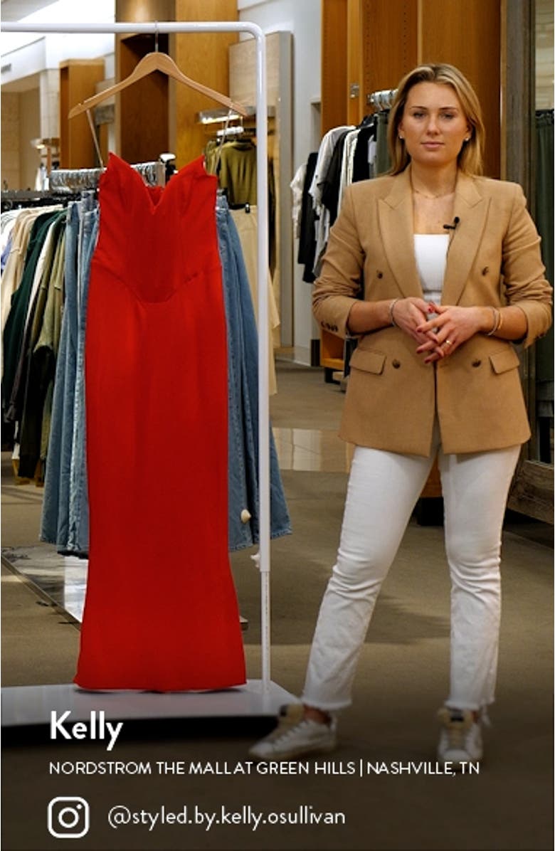 Tamara Strapless Stretch Satin Gown, sales video thumbnail