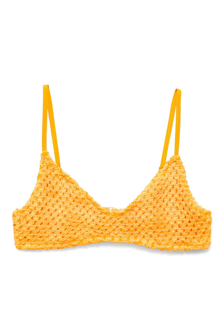 Crochet Bikini Top, Alternate, color, PASTEL YELLOW