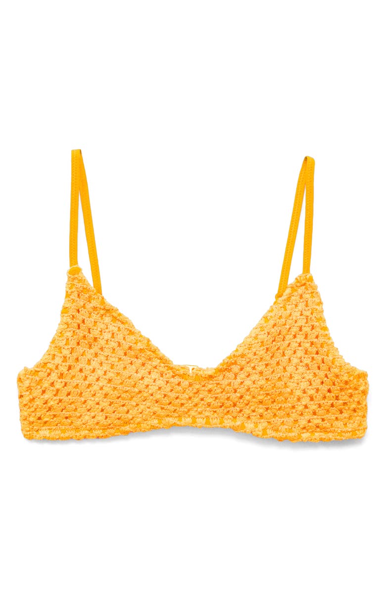 MANGO Crochet Bikini Top, Alternate, color,