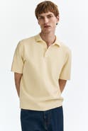 H&M Regular Fit Textured-knit Polo Shirt