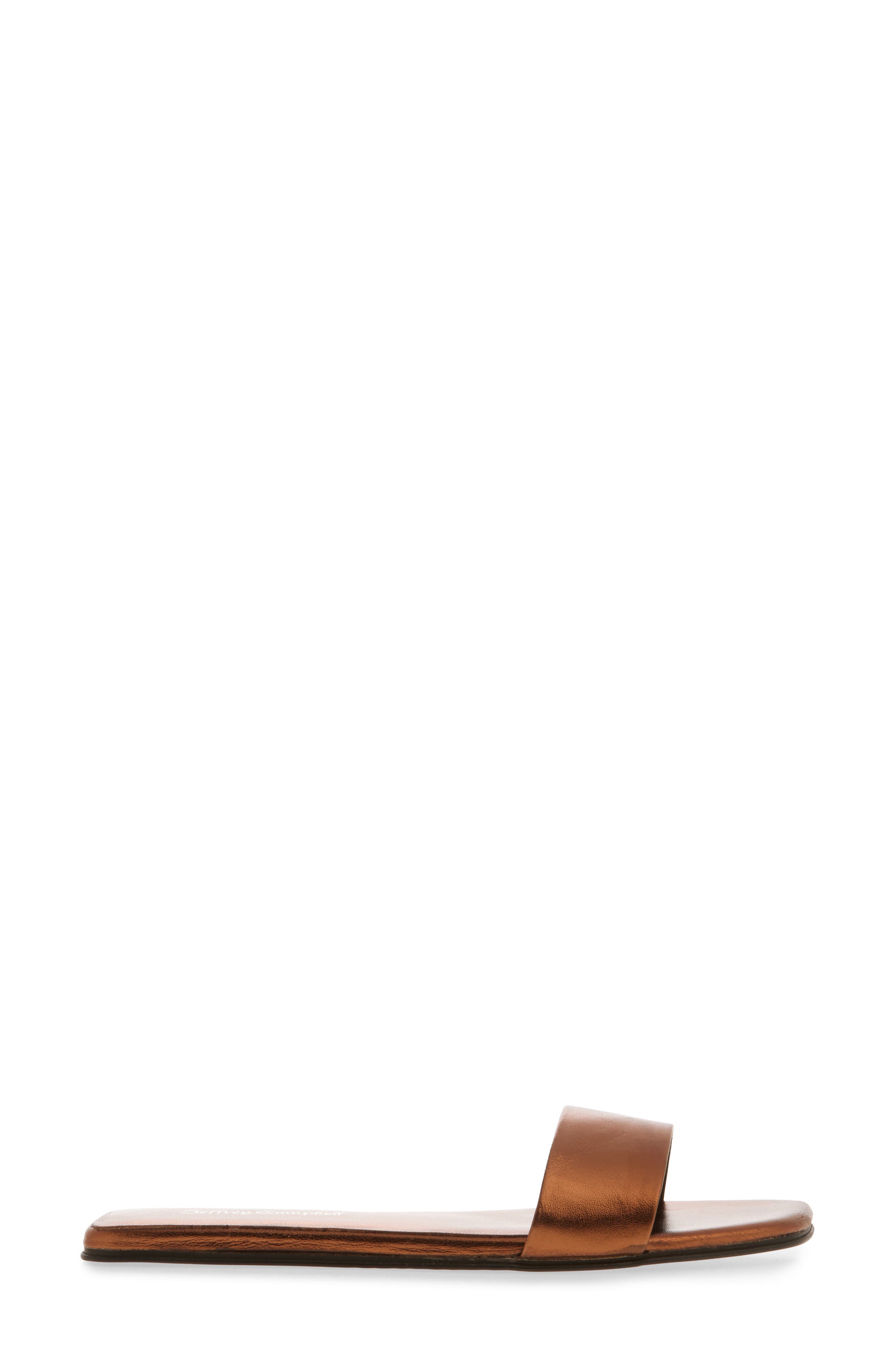 Vellum Slide Sandal, Alternate, color, BRONZE