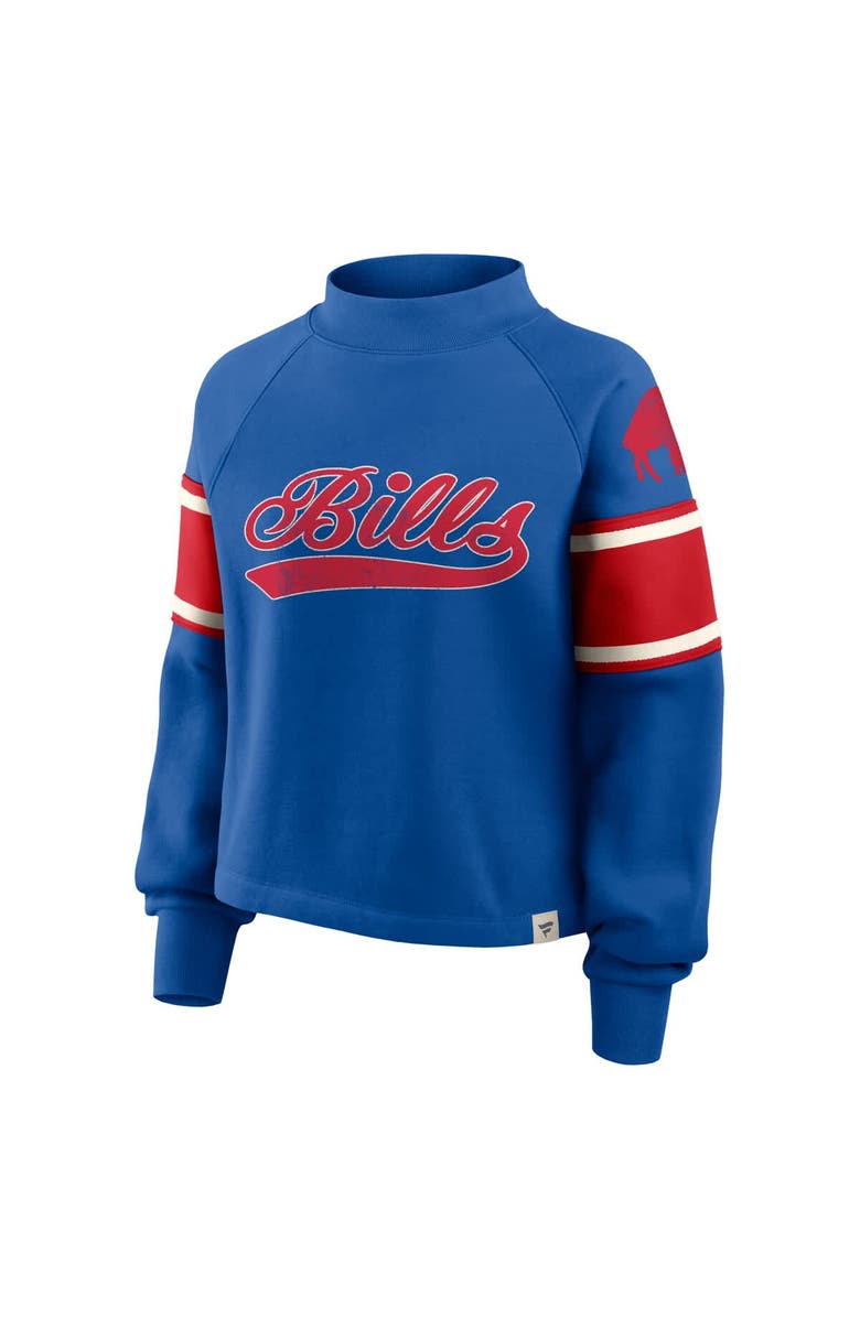 FANATICS Women's Fanatics Royal Buffalo Bills Oversized Hometown Toss Sweep Mock Neck Pullover, Alternate, color, Royal