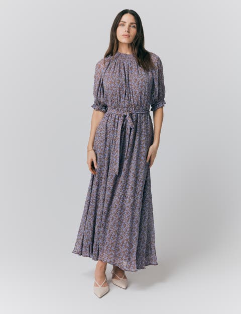Effie Georgette Ditsy Midi Dress