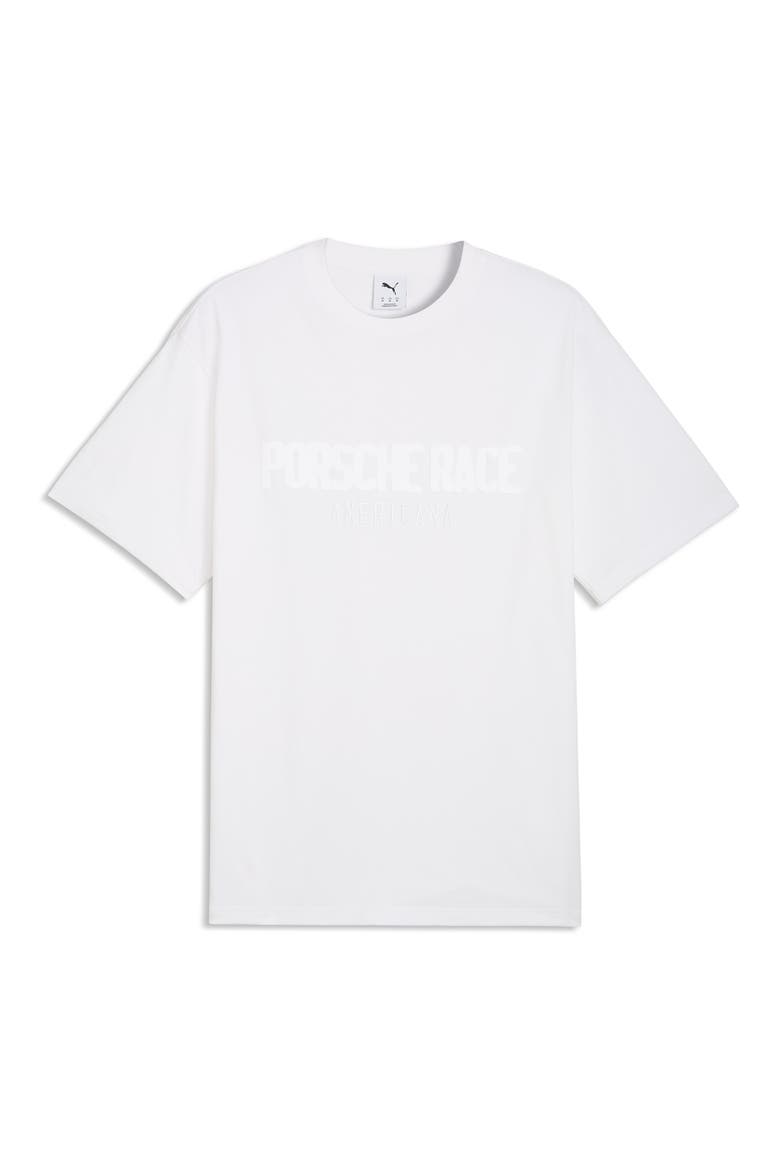 Porsche Legacy Lifestyle Cotton Graphic T-Shirt, Main, color, PUMA WHITE