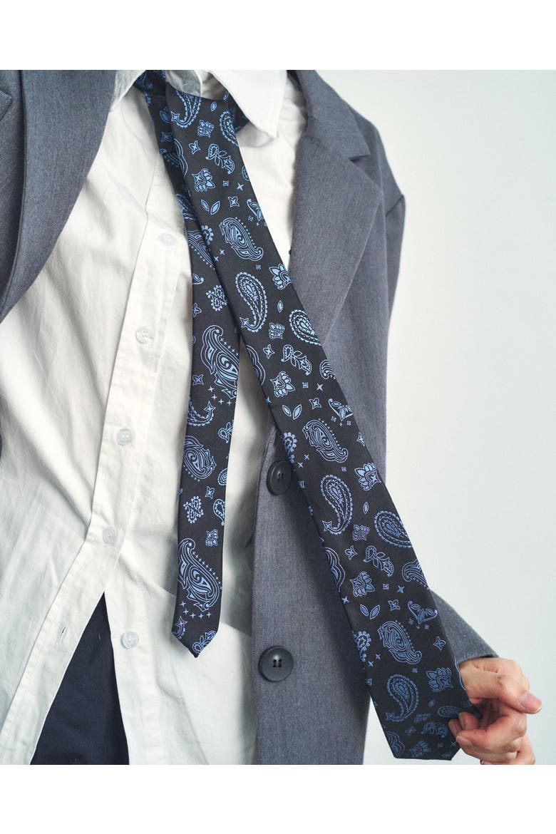 "Paisley" Silk Jacquard Tie, Alternate, color, Midnight Blue