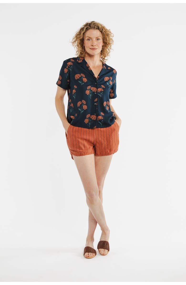 Bridge & Burn Mila Cropped Shirt, Alternate, color, Wildflower