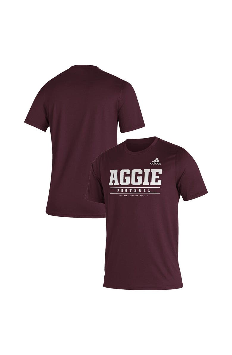 adidas Men's adidas Maroon Texas A&M Aggies Sideline Football Locker Practice Creator AEROREADY T-Shirt, Main, color,