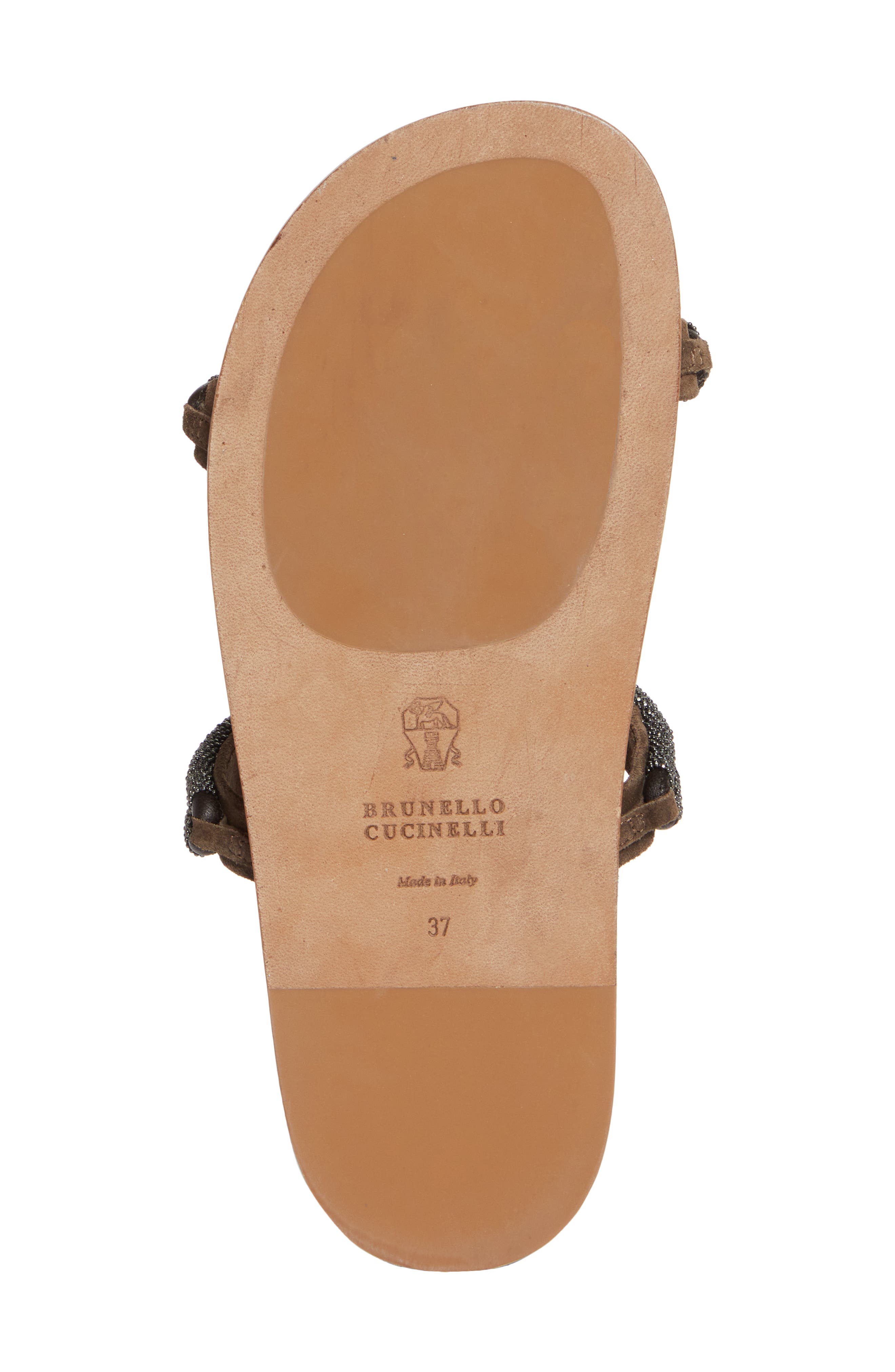 Brunello Cucinelli Monili Double Braided Slide Sandal, Alternate, color, 