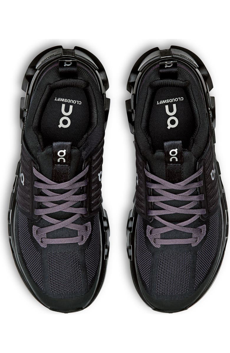 On Kids' Cloudswift Running Shoe, Alternate, color, Black/ Eclipse