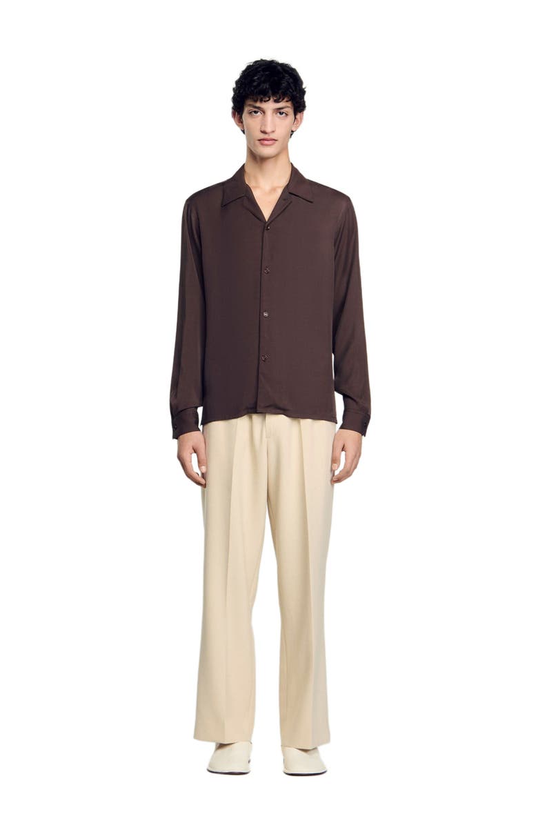 SANDRO Floaty shirt, Main, color, Moka.