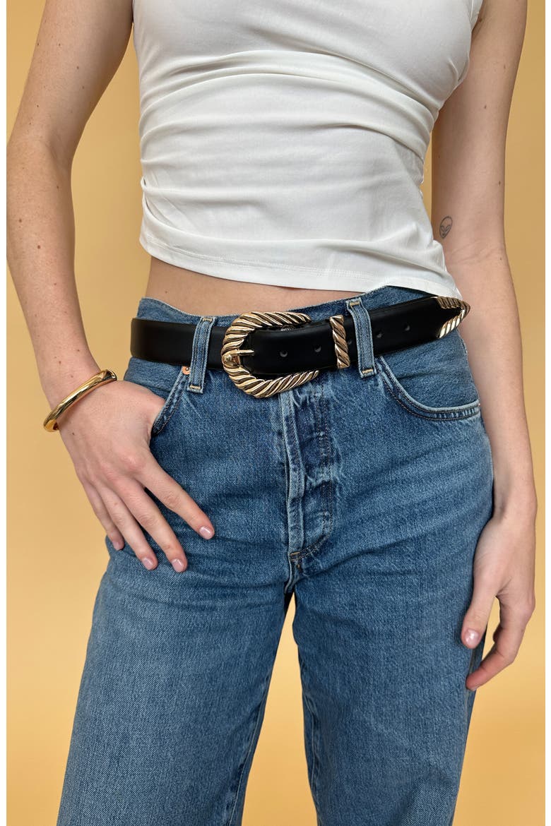 Modern Rodeo Belt, Alternate, color, BLACK