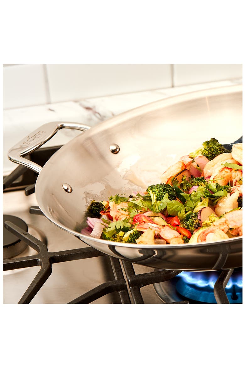 D3 14-Inch Wok, Alternate, color, SILVER