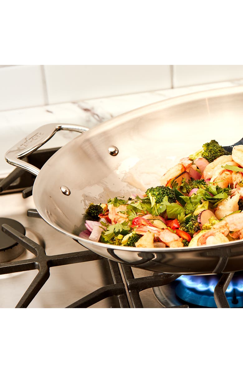 All-Clad D3 14-Inch Wok, Alternate, color, 