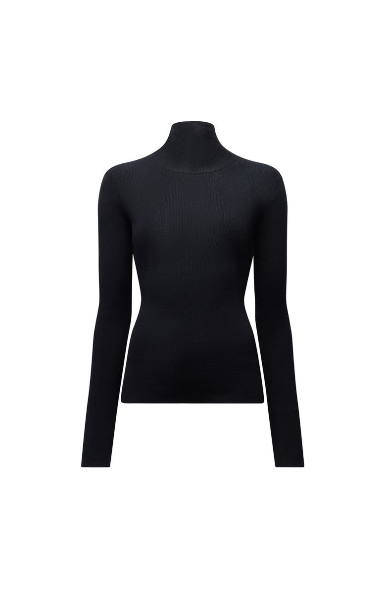 Another Tomorrow Rib Knitwear Dress, Alternate, color, Chocolate