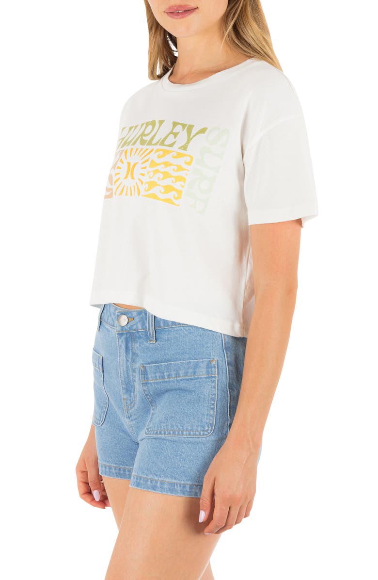 Hurley Surf Days Boxy Cotton Crop T-Shirt, Alternate, color, 