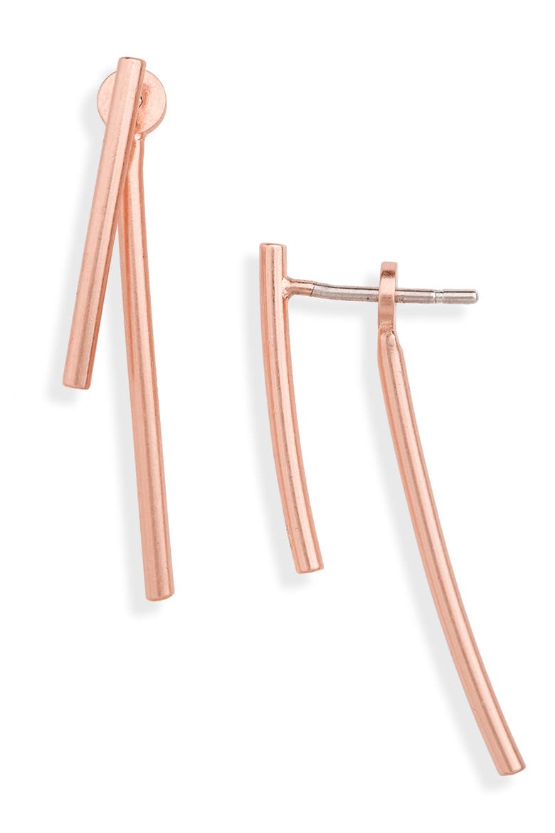 Stembend Ear Jackets, Main, color, ROSE GOLD