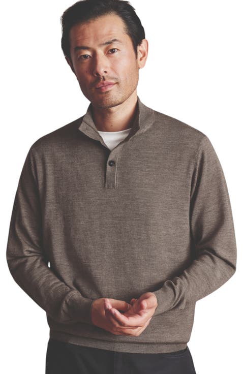 Pure Merino Button Neck Sweater