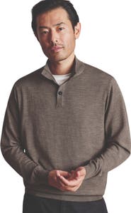 Charles Tyrwhitt Pure Merino Button Neck Sweater