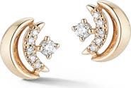 Dana Rebecca Designs Reese Brooklyn Diamond Double Crescent Stud Earrings