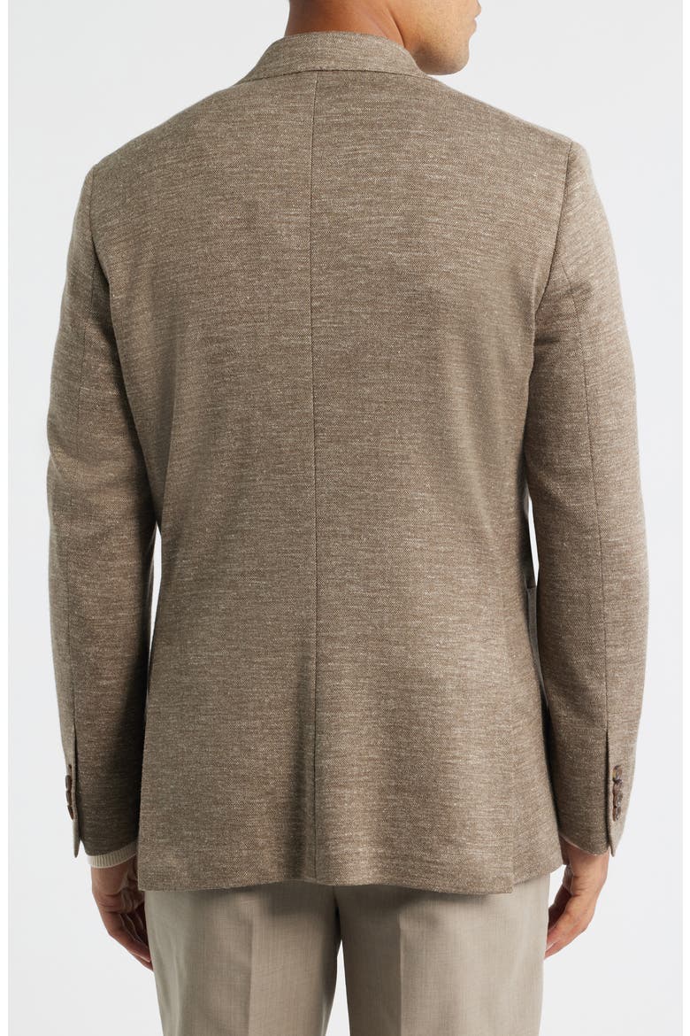 Hartford Tan Knit Wool & Silk Blend Mélange Sport Coat, Alternate, color, TAN