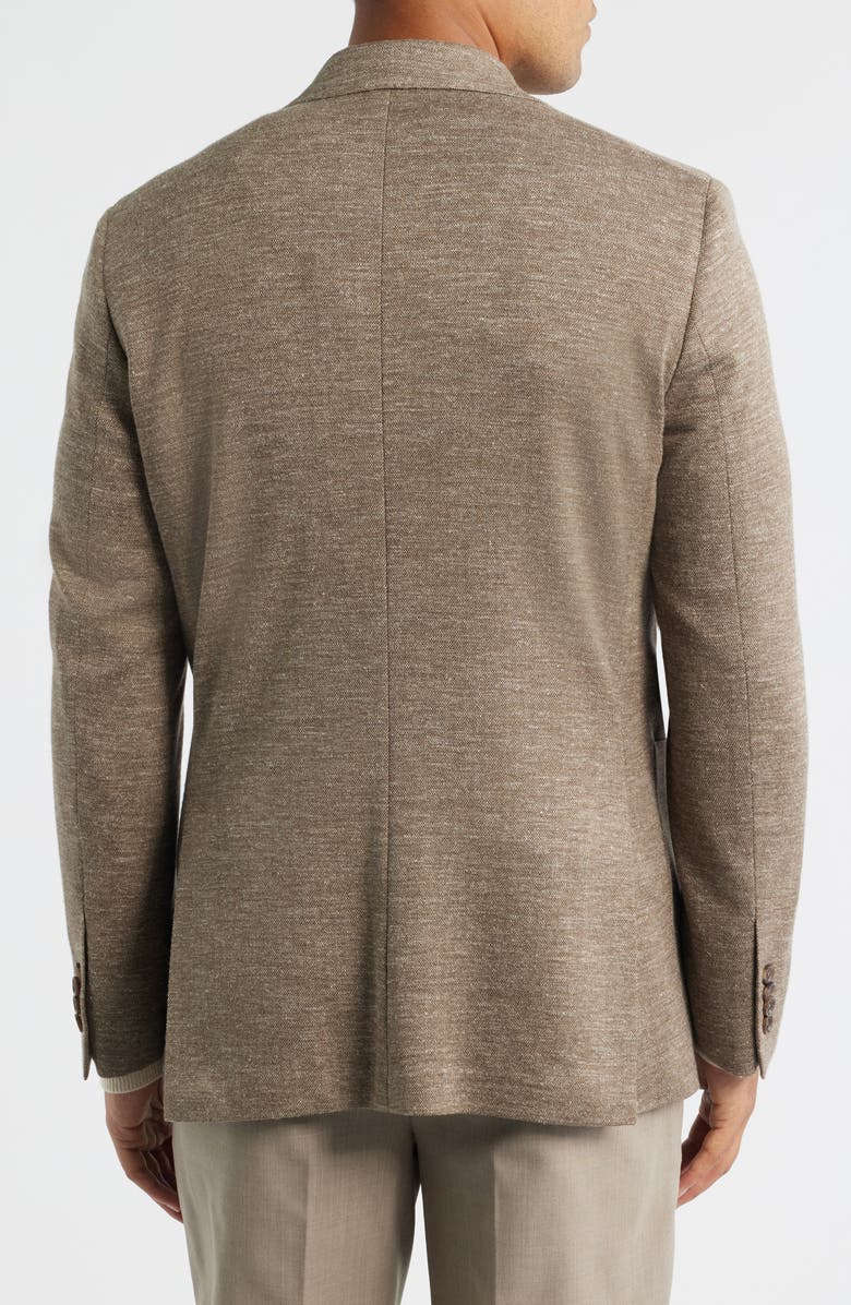 Jack Victor Hartford Tan Knit Wool & Silk Blend Mélange Sport Coat, Alternate, color, Tan