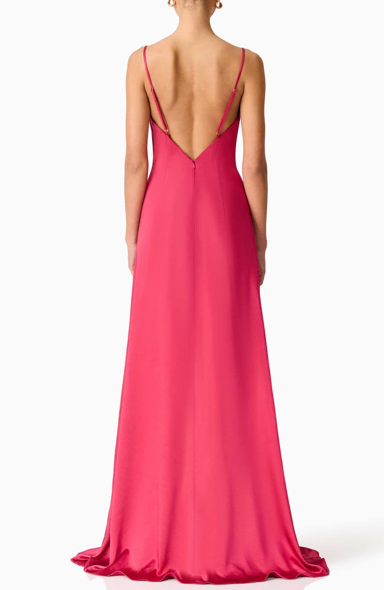 Elliatt Clementine Cowl Neck Evening Gown, Alternate, color, Magenta Pink