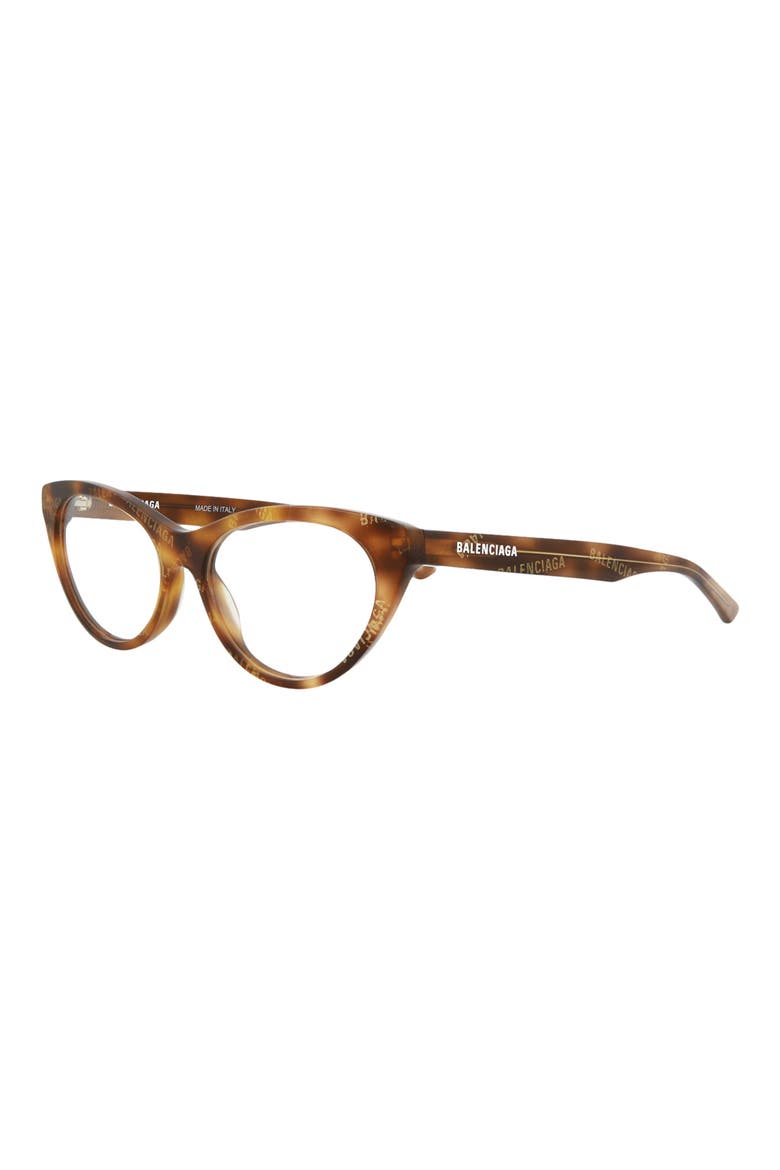 52mm Cat Eye Optical Frames, Alternate, color, HAVANA TRANSPARENT