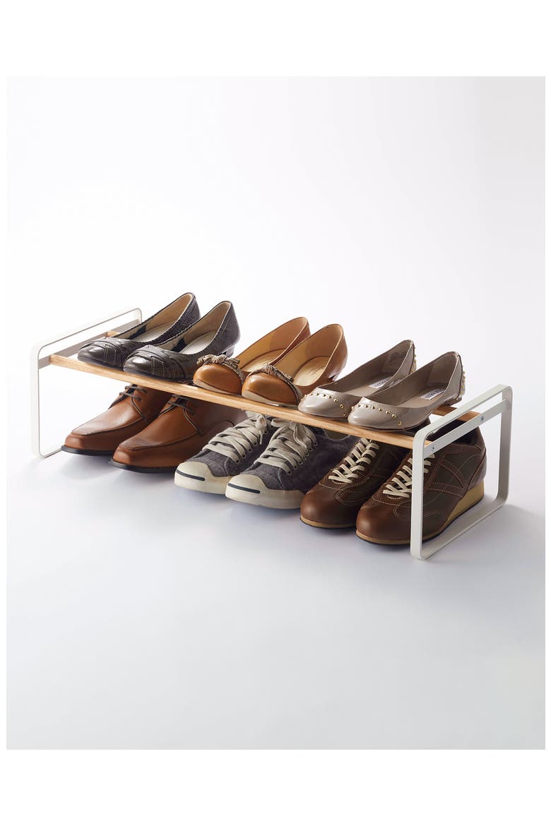 Plain White Shoe Rack, Alternate, color, WHITE