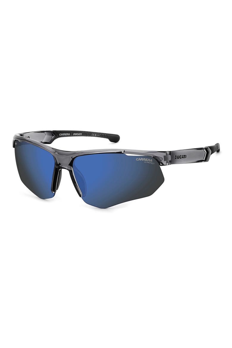 x Ducati 69mm Carduc Rectangle Sunglasses, Alternate, color, GREY BLACK/ BLUE SKY
