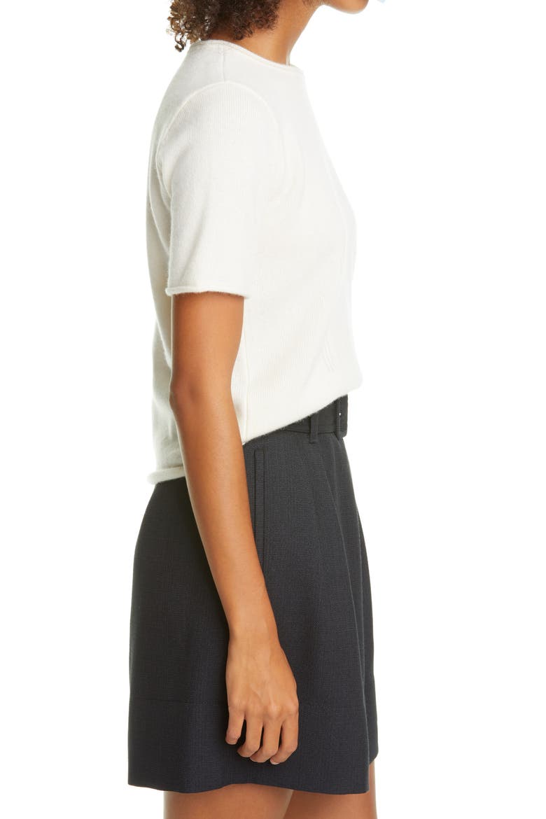Short Sleeve Cashmere Sweater, Alternate, color, IVORY