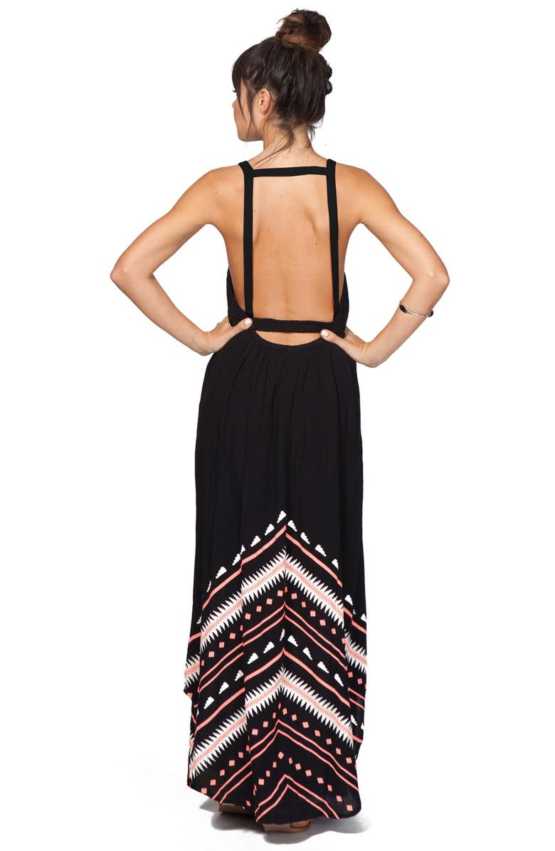 Rip Curl 'Electric Beach' Open Back Maxi Dress, Alternate, color,