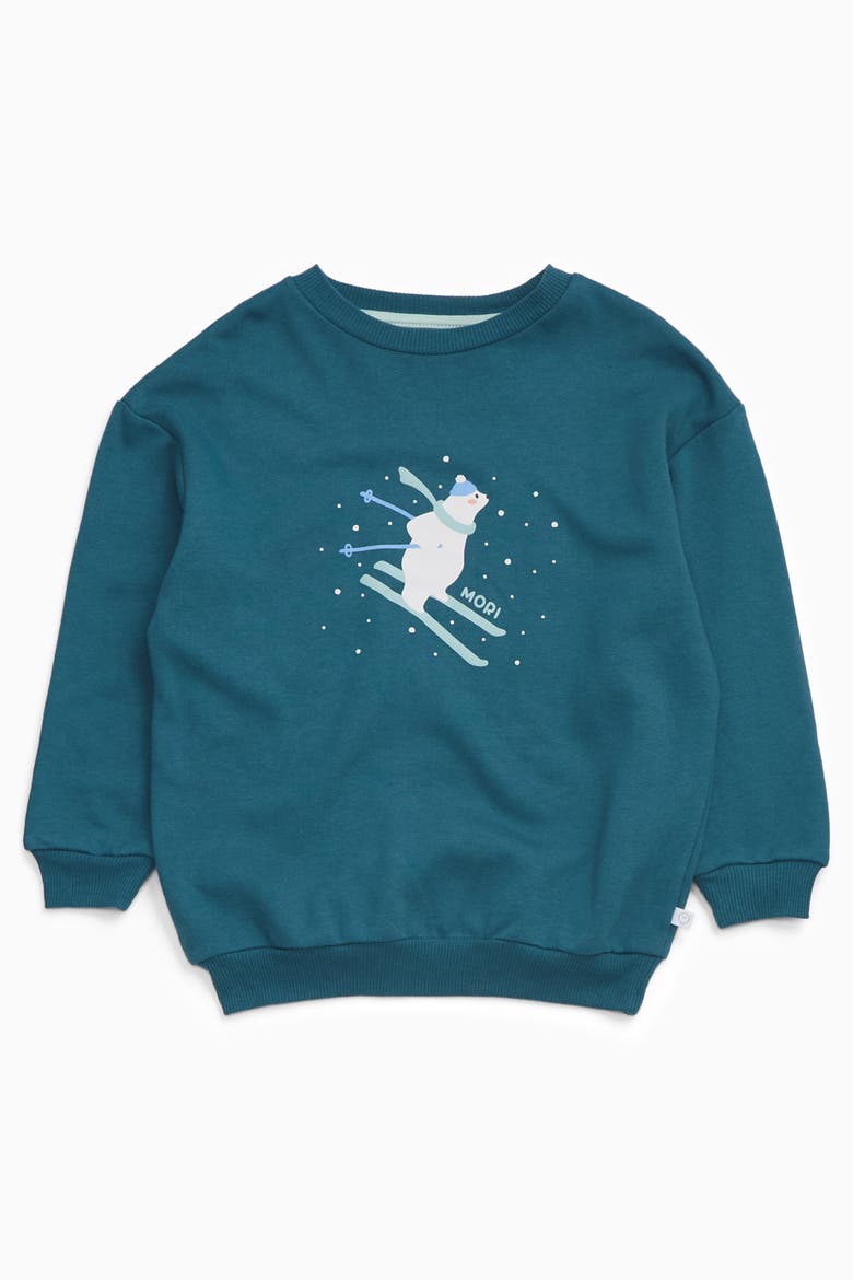 Ski Oversized Sweatshirt, Main, color, Teal