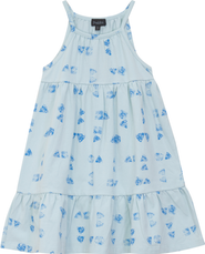 Puddles Faded Tiered Self-Binding Strap Jumper
