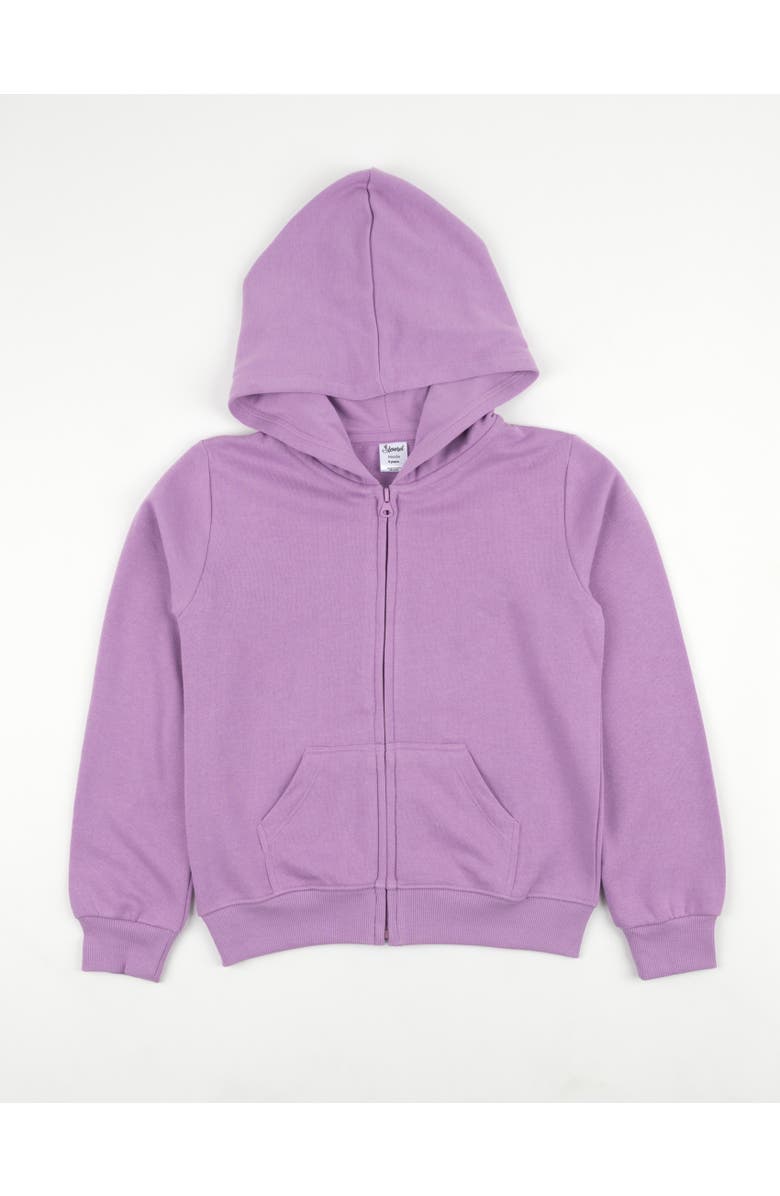 Leveret Kids Zip-Up Sweatshirt Hoodie, Cotton Blend, Solid Colors, Main, color, 