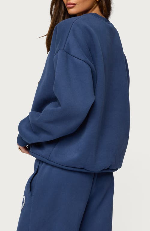 Edikted Love  Oversize Sweatshirt In Blue