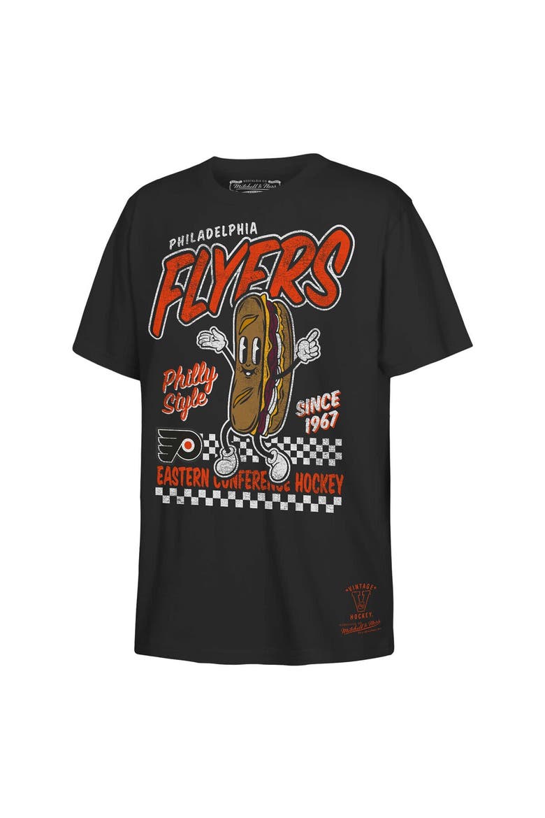 Youth Mitchell & Ness Black Philadelphia Flyers Concession Stand T-Shirt, Alternate, color, Black