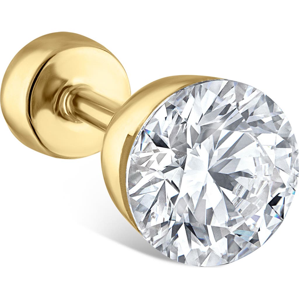 Maria Tash Invisible Diamond Threaded Stud Earring In Gold