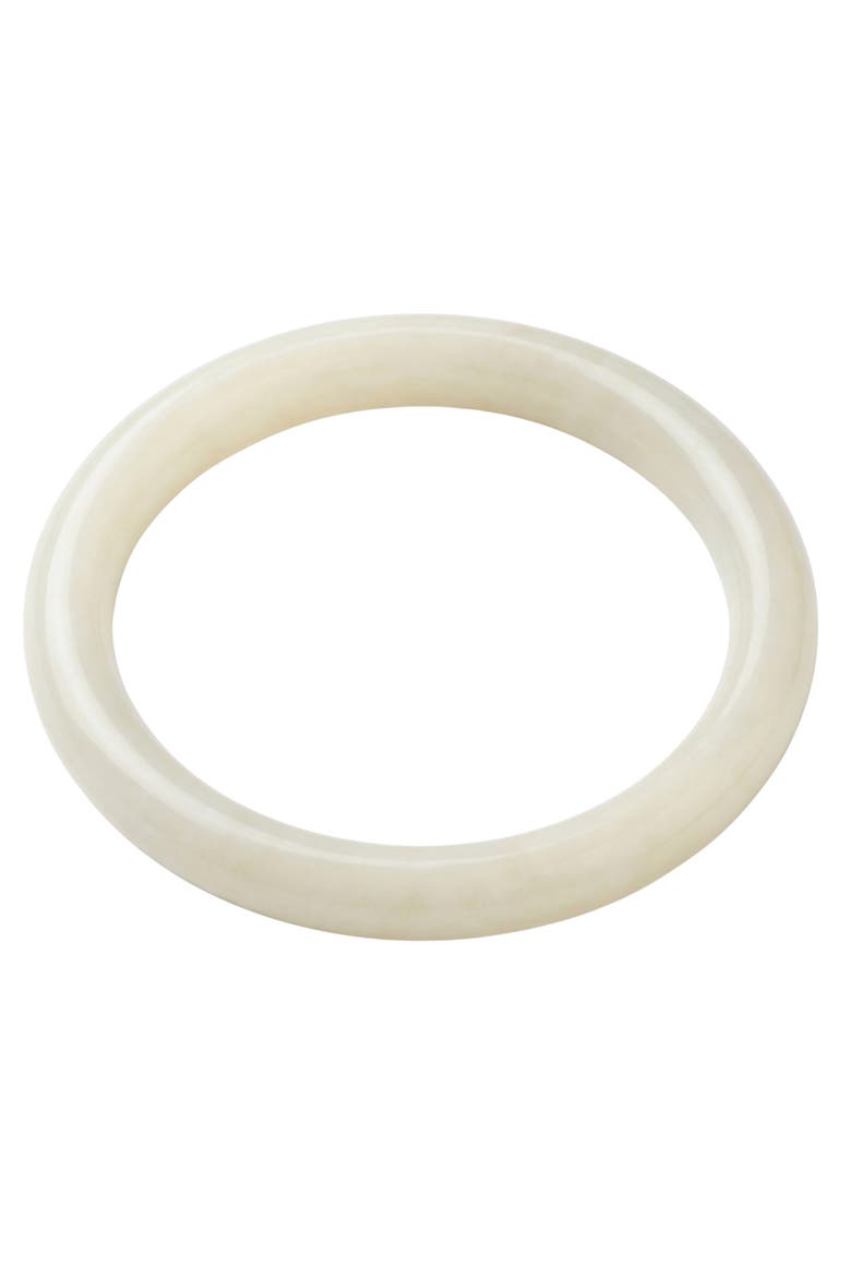 1994 Off White Thin Jade Bangle, Main, color, Off White