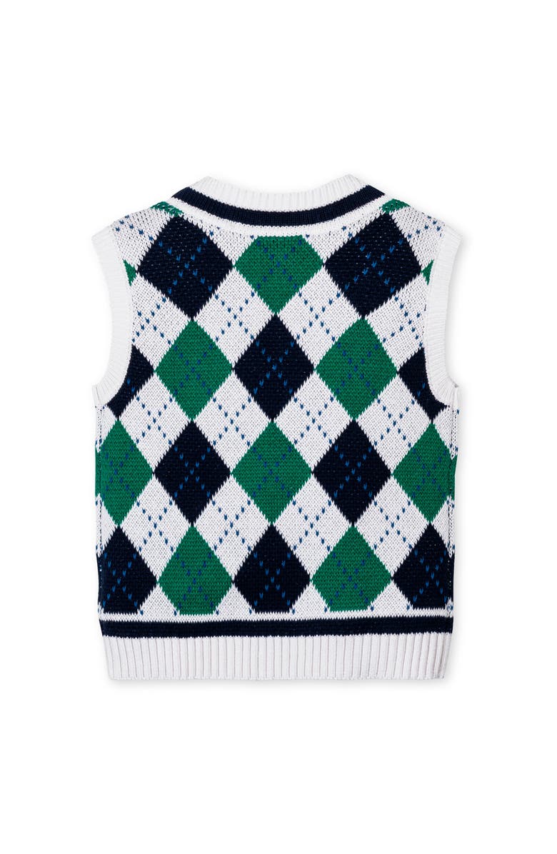 Hope & Henry Kids' Organic V-Neck Argyle Sweater Vest, Alternate, color, Pickleball Argyle