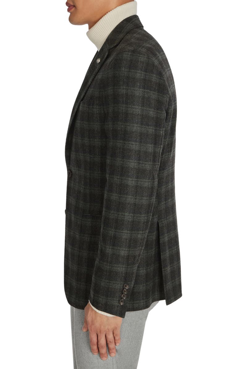 Jack Victor Midland Plaid Wool & Cashmere Sport Coat, Alternate, color,