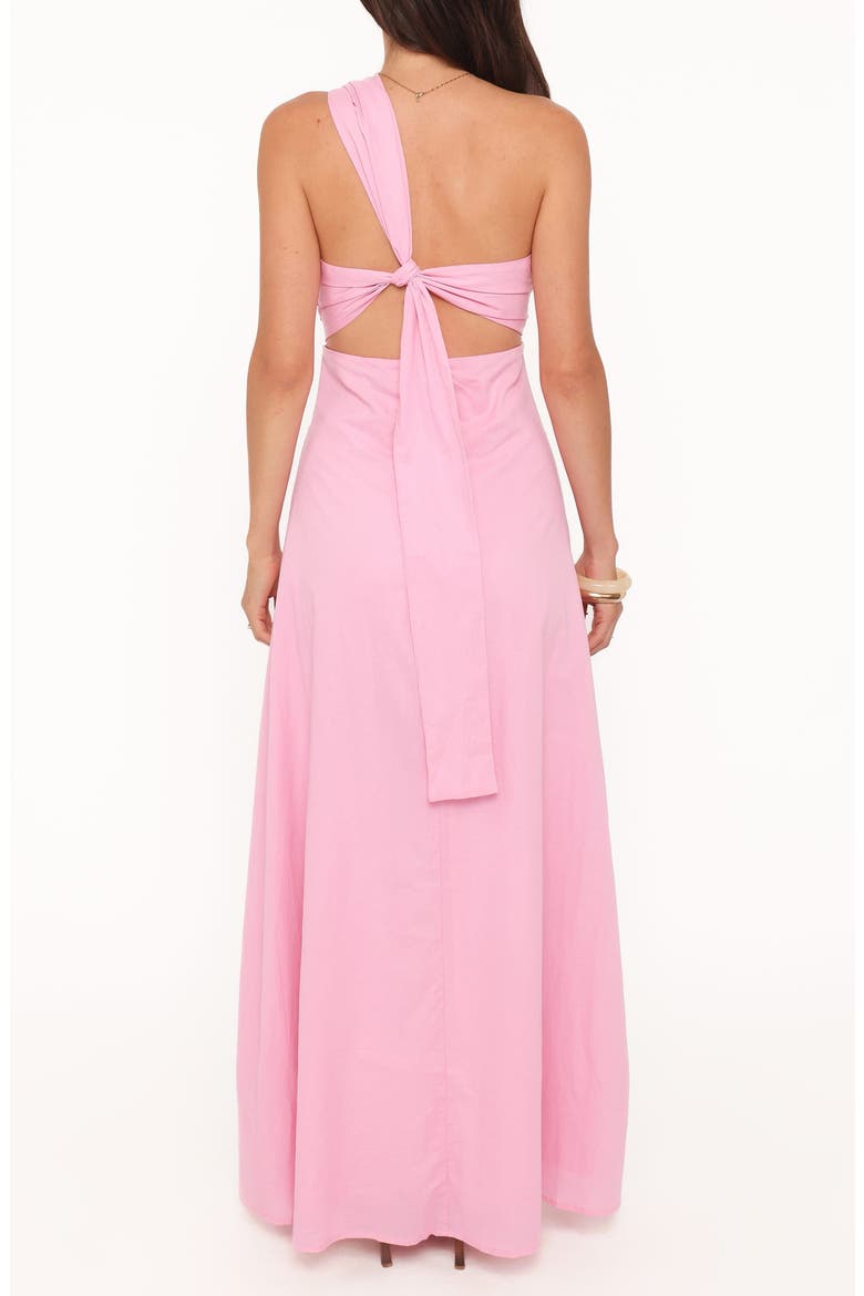 Luna One-Shoulder Cutout Maxi Dress, Alternate, color, PINK