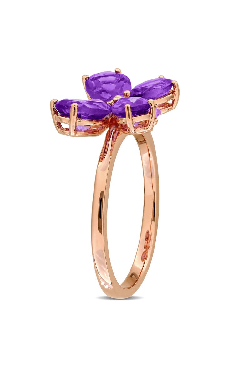 Amethyst Butterfly Ring Rose-Plated, Alternate, color, Amethyst
