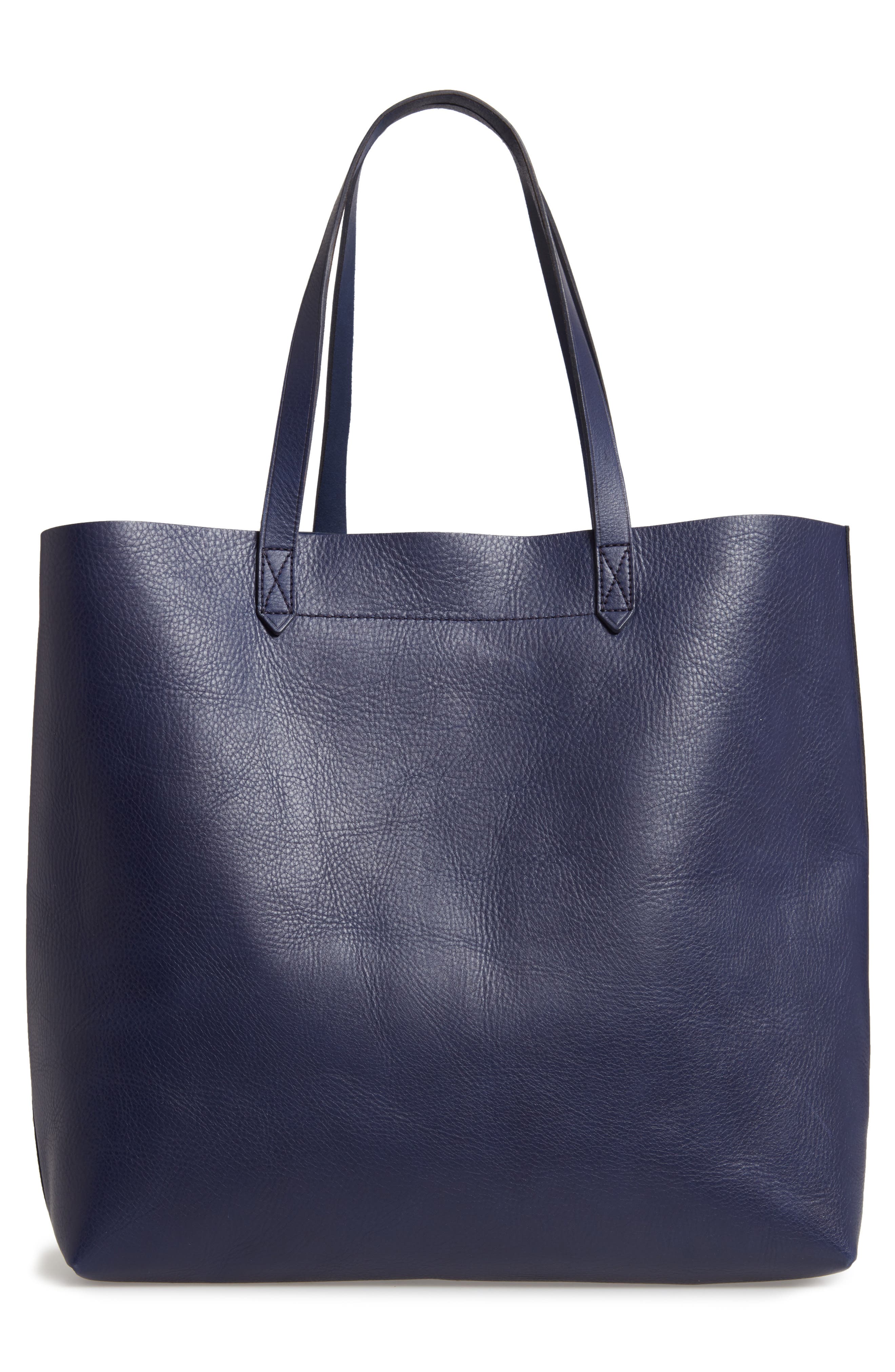 Suede Stripe Transport Leather Tote, Alternate, color, DARK MIDNIGHT