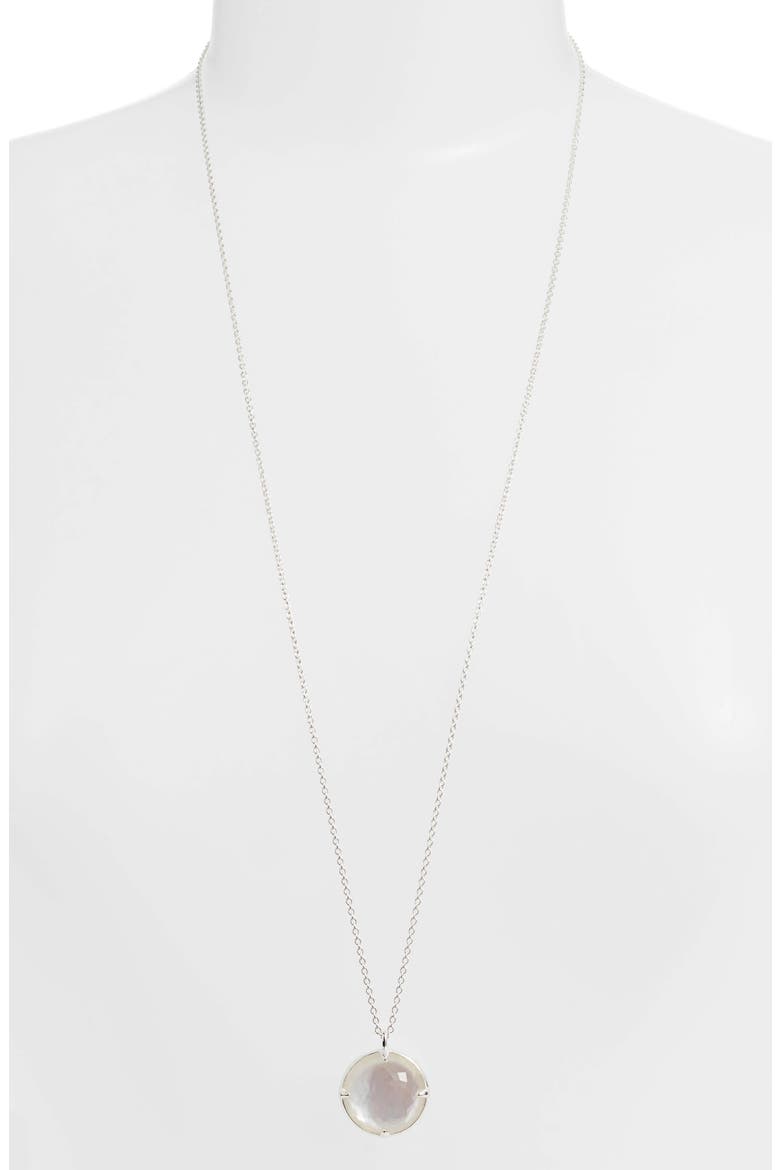 Rock Candy Pendant Necklace, Main, color, WHITE