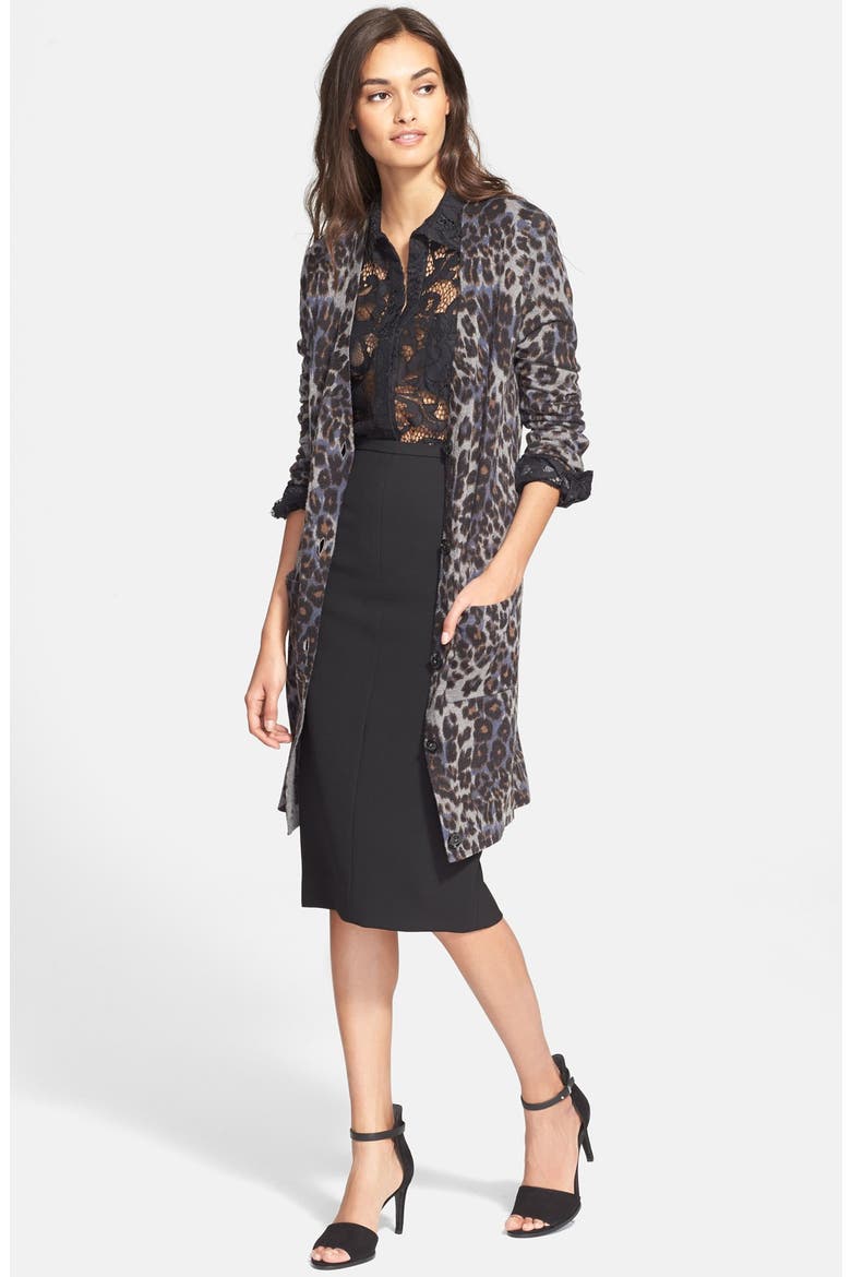 'Lorelei Two' Sheer Lace Shirt, Alternate, color, BLACK