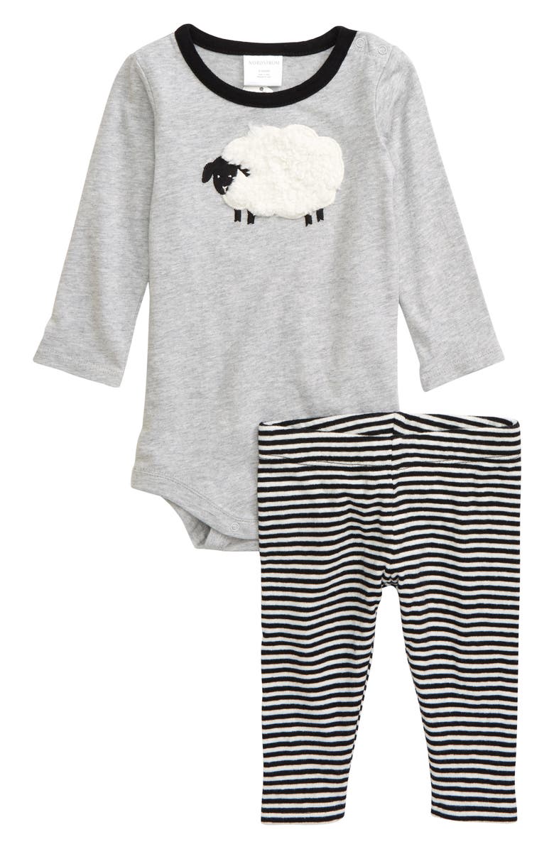Nordstrom Baby Appliqué Bodysuit & Leggings Set, Main, color,