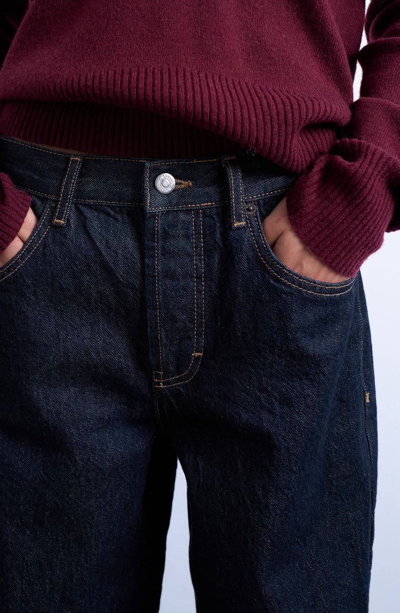 Topshop Lowrie Low Rise Baggy Jeans, Alternate, color, Medium Blue