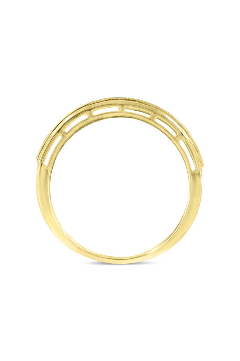 Quintus Unisex Diamond Band Ring in 10K Gold, Alternate, color, 10K Yellow Gold